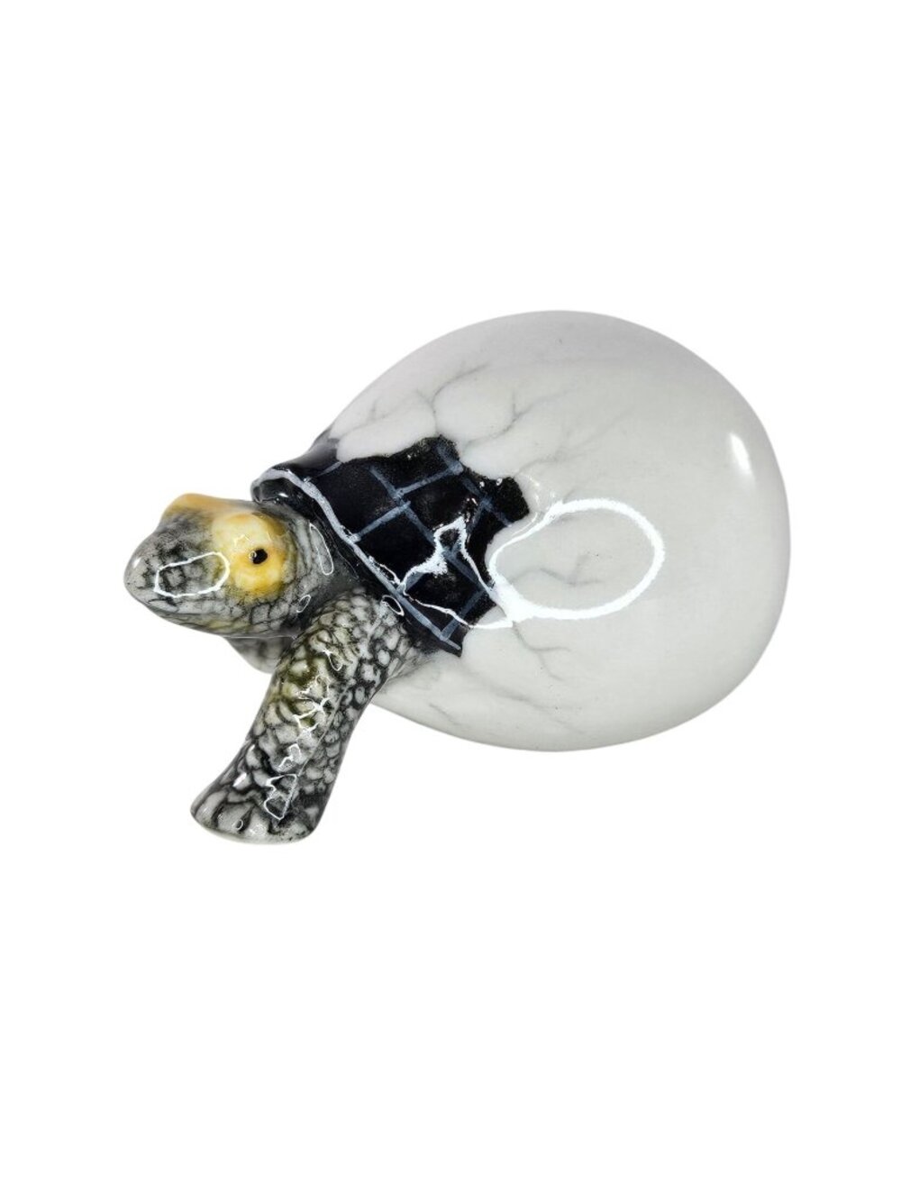 Northern Rose Porcelain Tortoise Hatching Hand-Painted Miniature Figurine Turtle